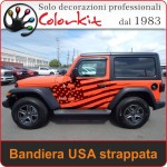 Bandiera USA strappata